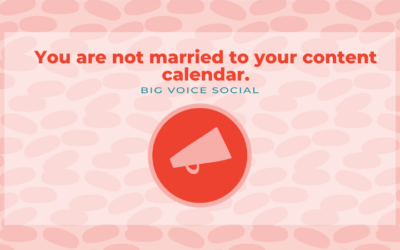 Why we don’t stick to content calendars